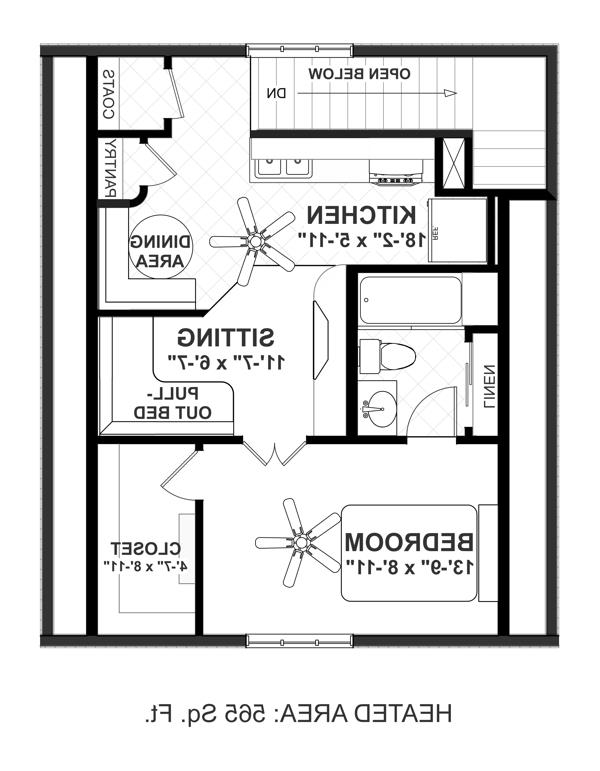 Upper Level Floorplan image of The Sovereign Cottage House Plan